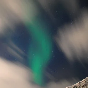 Aurora over Nybyen, Svalbard
