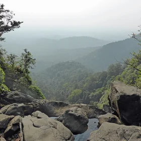 Above the water fall