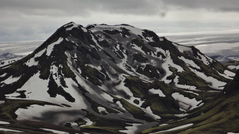 Snow and ash in Iceland