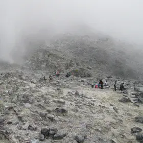 Tangkuban Parahu Volcano Crater