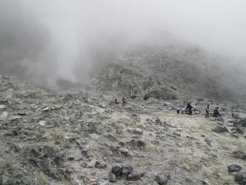 Tangkuban Parahu Volcano Crater