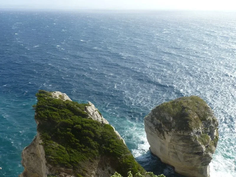 Mediterranean sea under high wind condition, near the coast of Boniacio (Corsica, France)