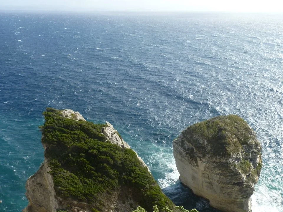 Mediterranean sea under high wind condition, near the coast of Boniacio (Corsica, France)