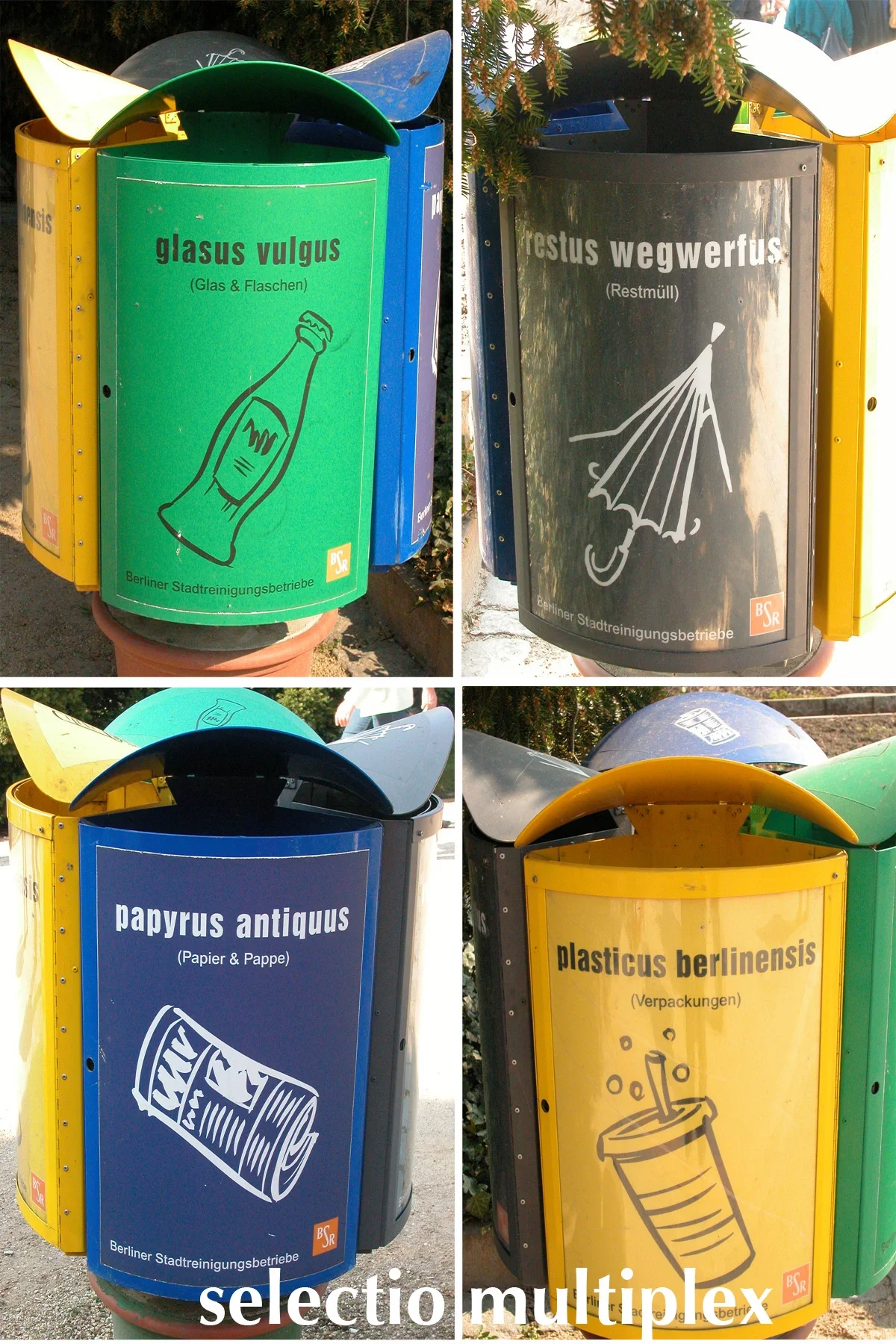 Litter bins im botanischen Garten Dahlem (Berlin)