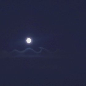 Wavy clouds at night