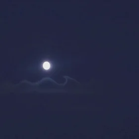Wavy clouds at night