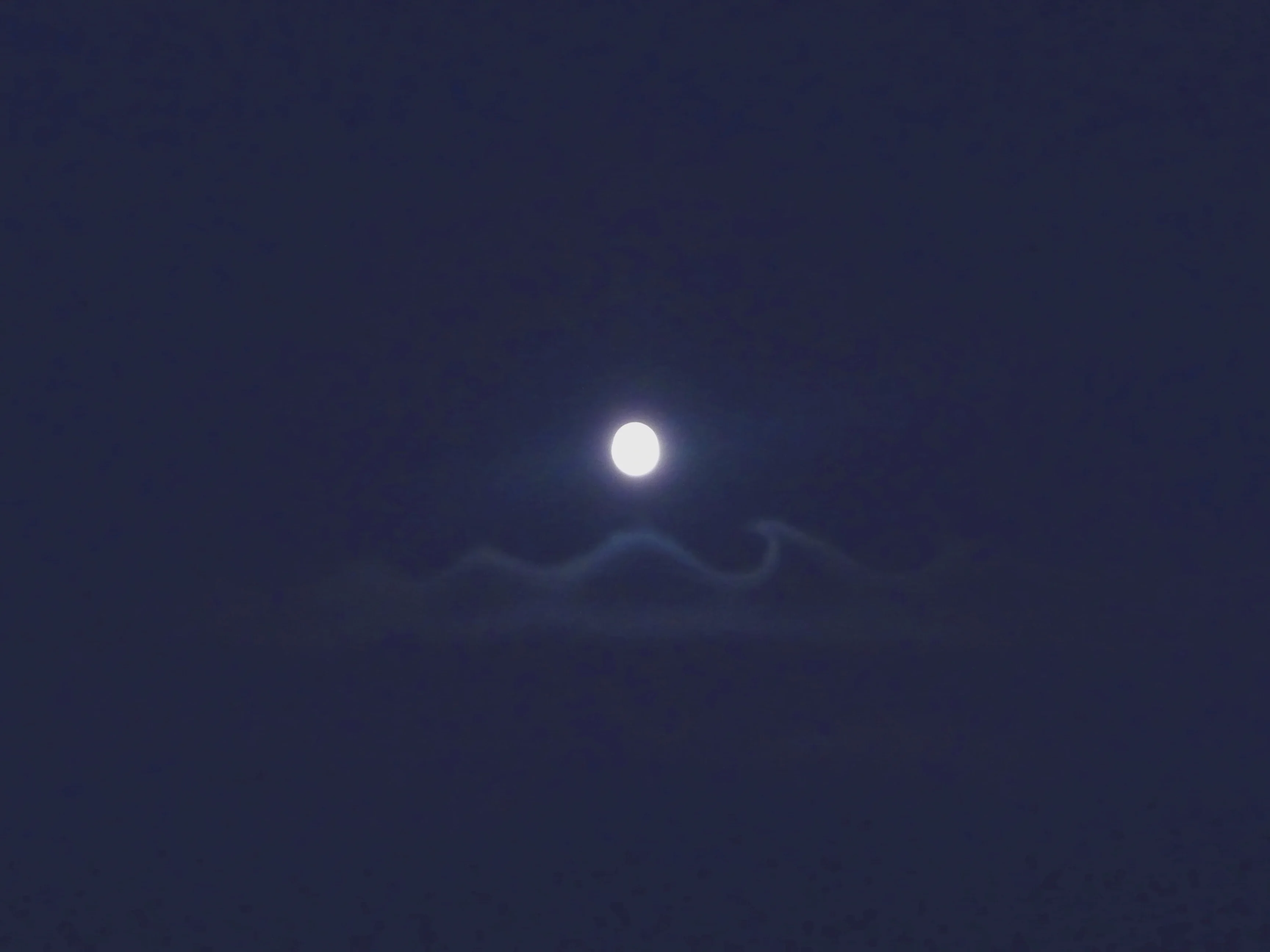 Wavy clouds at night