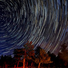 Star Trails in Rocky Mountain National Park