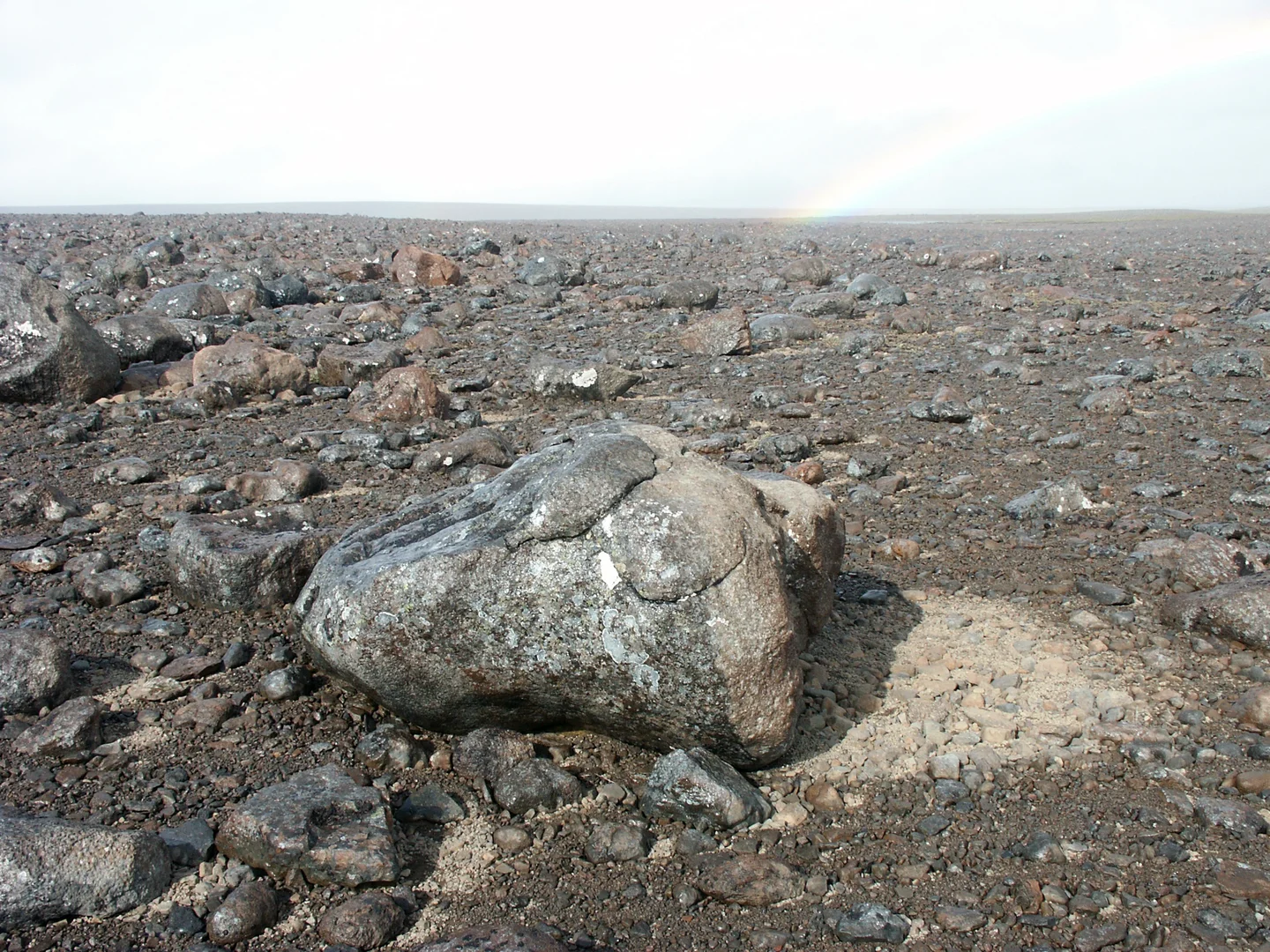 The dry side of stones and the rainbow