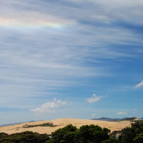 Rainbow in ice clouds