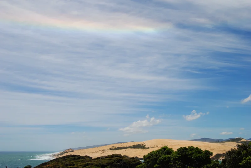 Rainbow in ice clouds