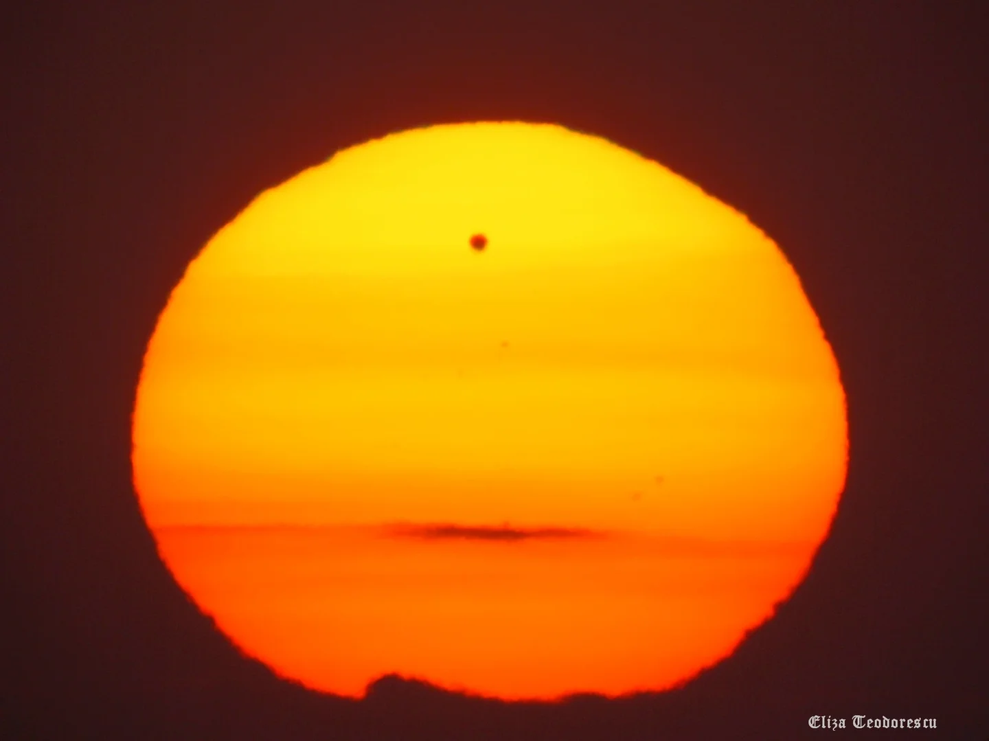 Transit of Venus over the Sun