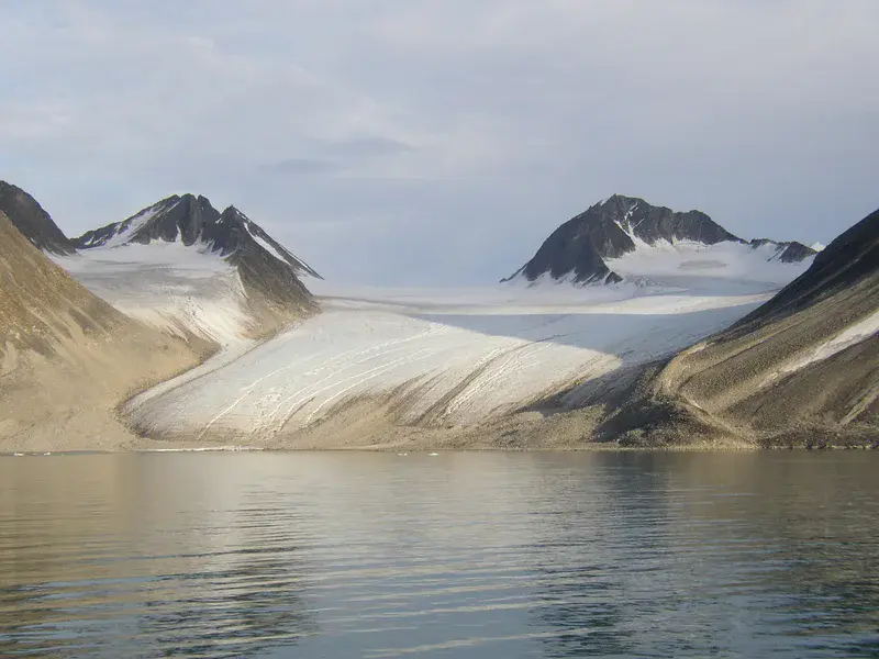 Glacier in Spitzbergen, Svalbard, Norway. 