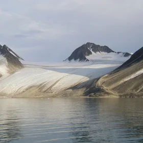 Glacier in Spitzbergen, Svalbard, Norway. 