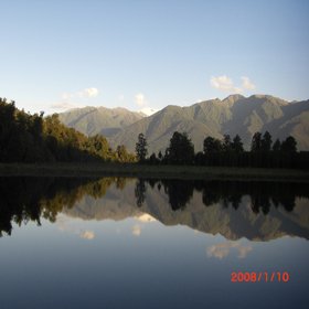 Mirror-like lake