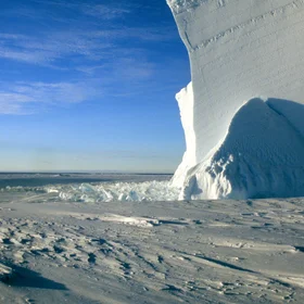 Iceberg at midnight