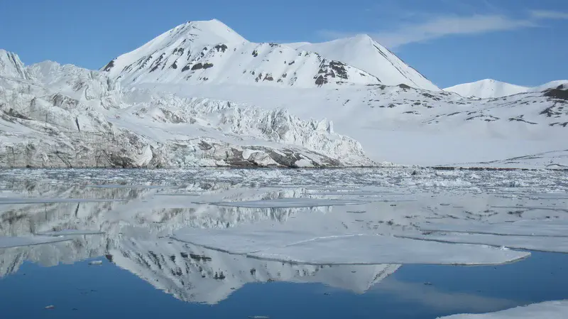 Water reflection in Svalbard