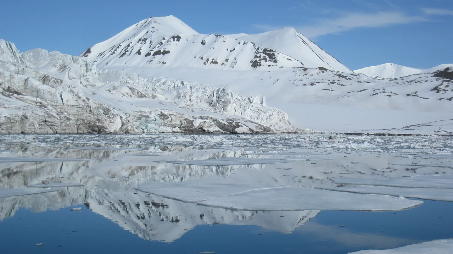 Water reflection in Svalbard