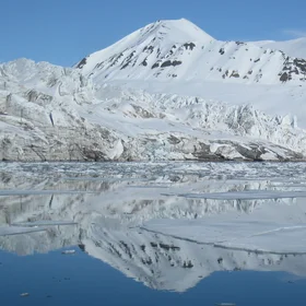 Water reflection in Svalbard