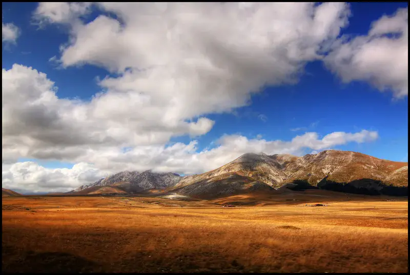 Campo Imperatore in Gran Sasso e Monti della Laga National Park during summertime