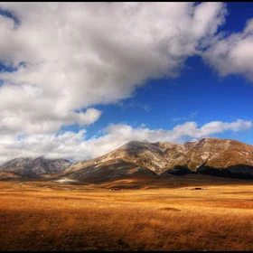 Campo Imperatore in Gran Sasso e Monti della Laga National Park during summertime