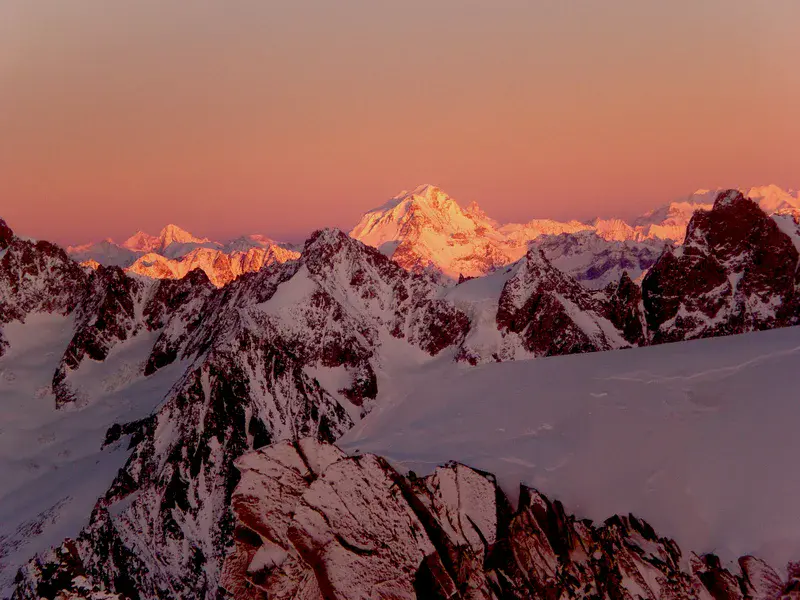 Red from Mont Blanc