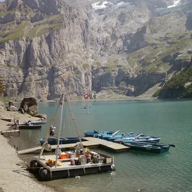 Coring plateform_2011 Survey on Proglacial Alpine Varved Lake Oeschinen_Switzerland