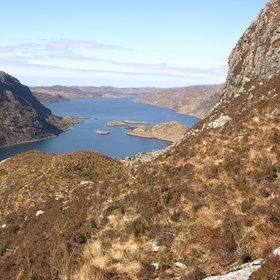 Loch Glean Dubh from the Stack of Glencoul