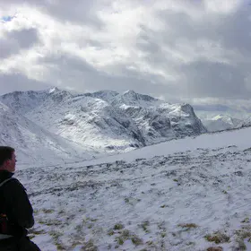 Stob Mhic Mhartuin under snow