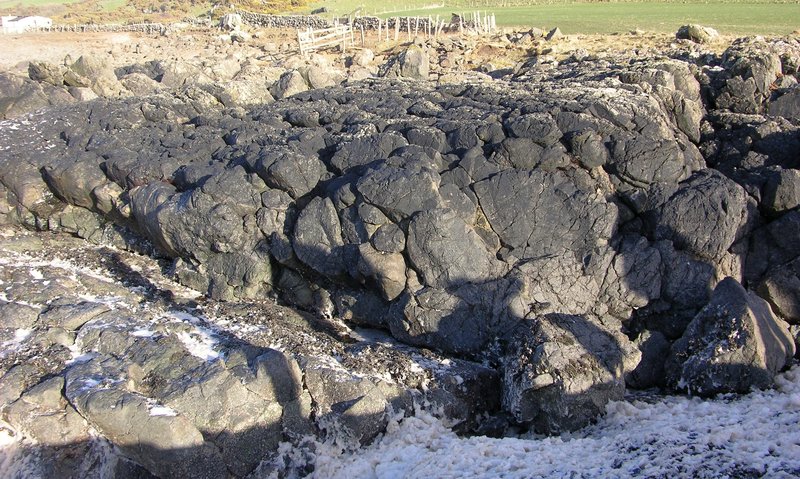 Pillow lavas on Downan Point, Ballantrae