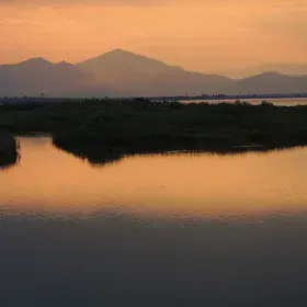 Vistonida lake sunset