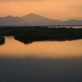 Vistonida lake sunset