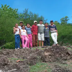 Mini-soil fans watching soil scientists work