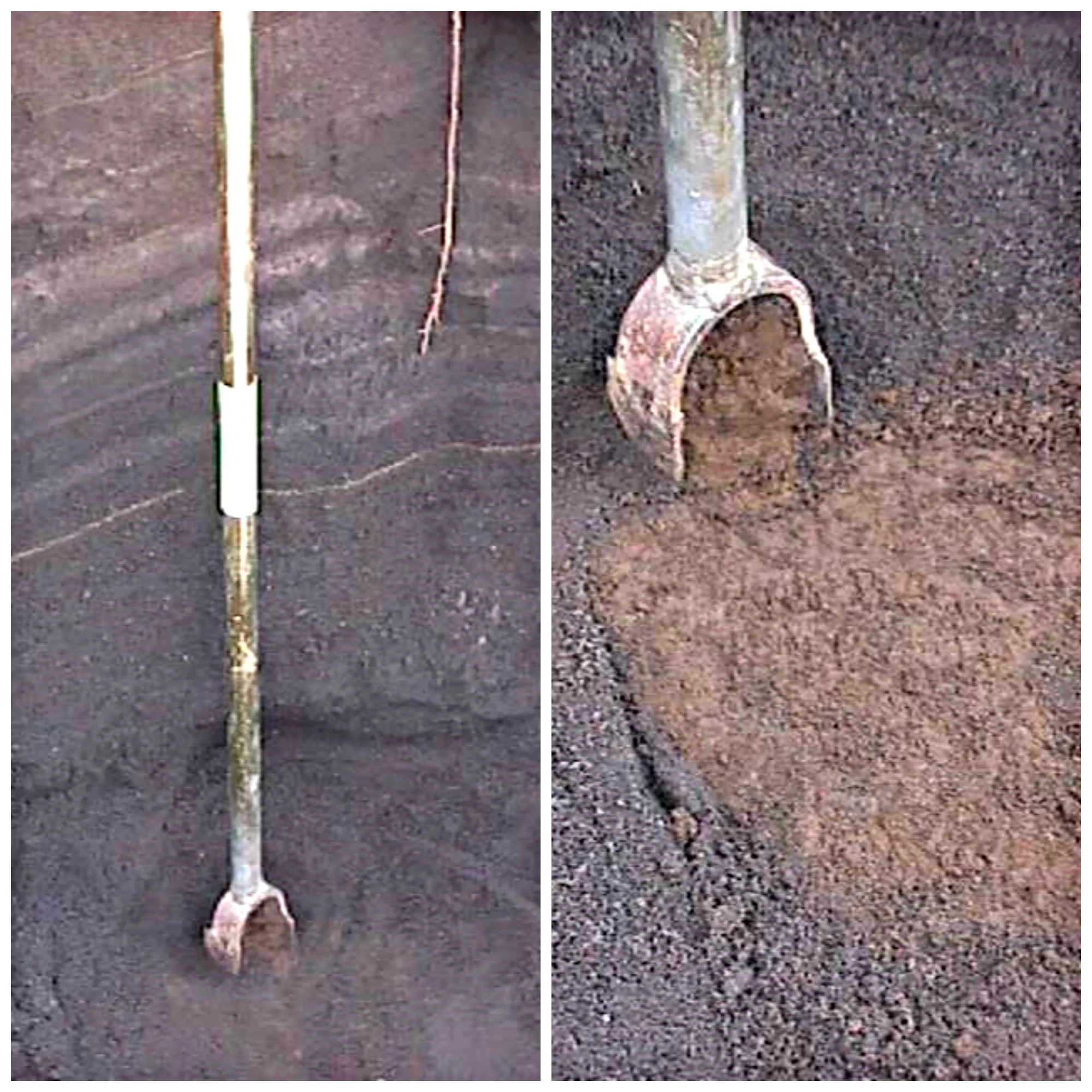 Paleosoil below volcanic ash