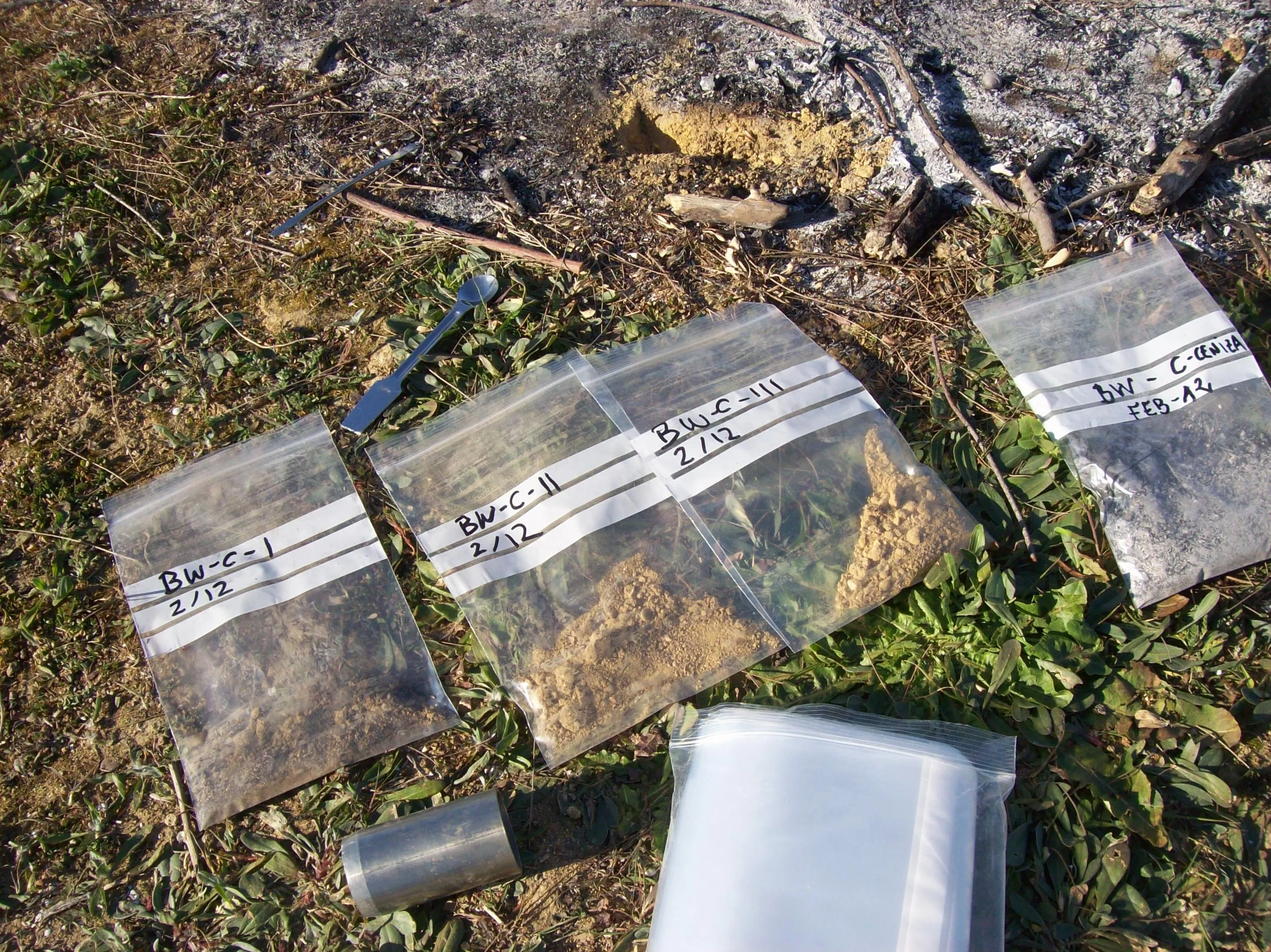 Sampling burned soils