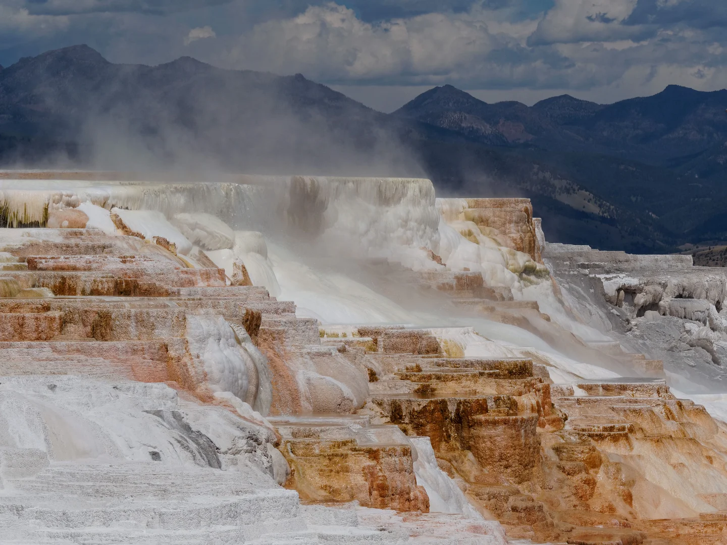 Mammoth Hot Springs - travertine terrace