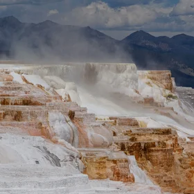 Mammoth Hot Springs - travertine terrace
