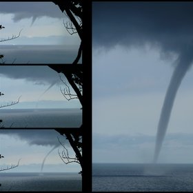 Formation of a waterspout