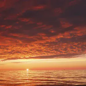 Sunset over the Labrador Sea