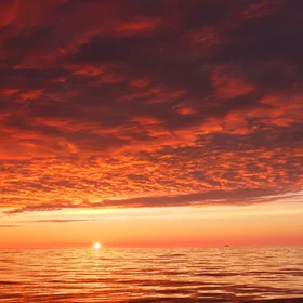 Sunset over the Labrador Sea