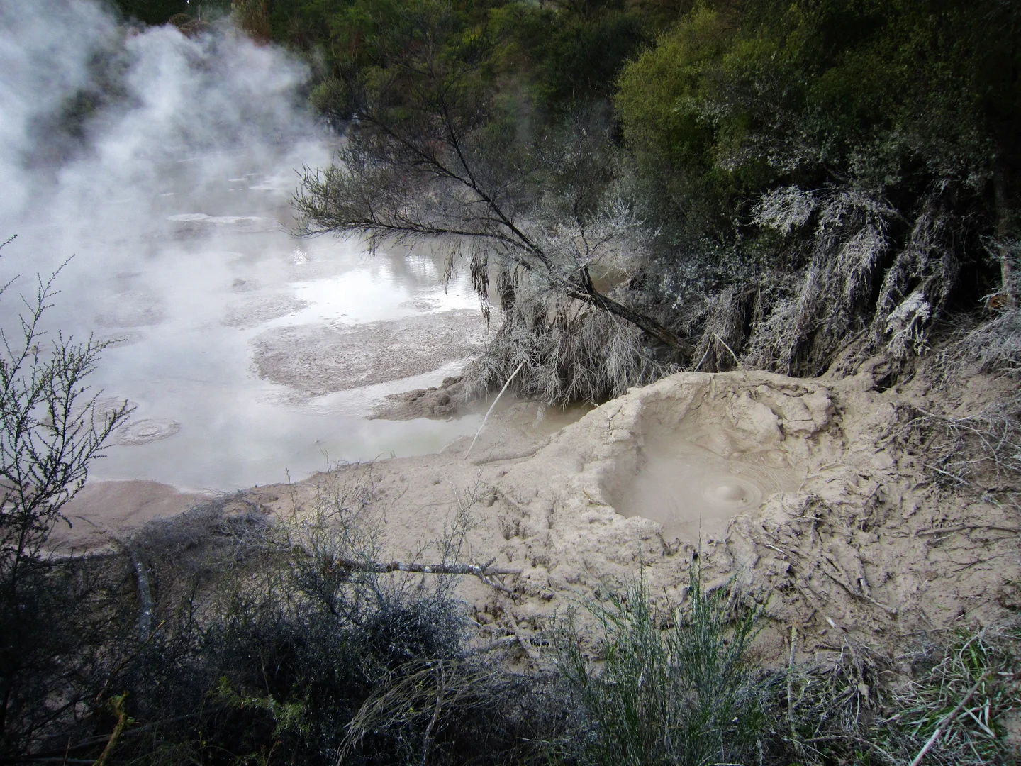 Boiling mud pool