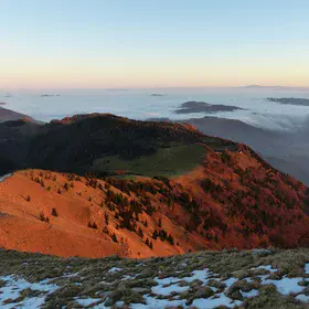 Sunset over a tsunami of clouds - Slovenia