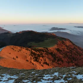 Sunset over a tsunami of clouds - Slovenia