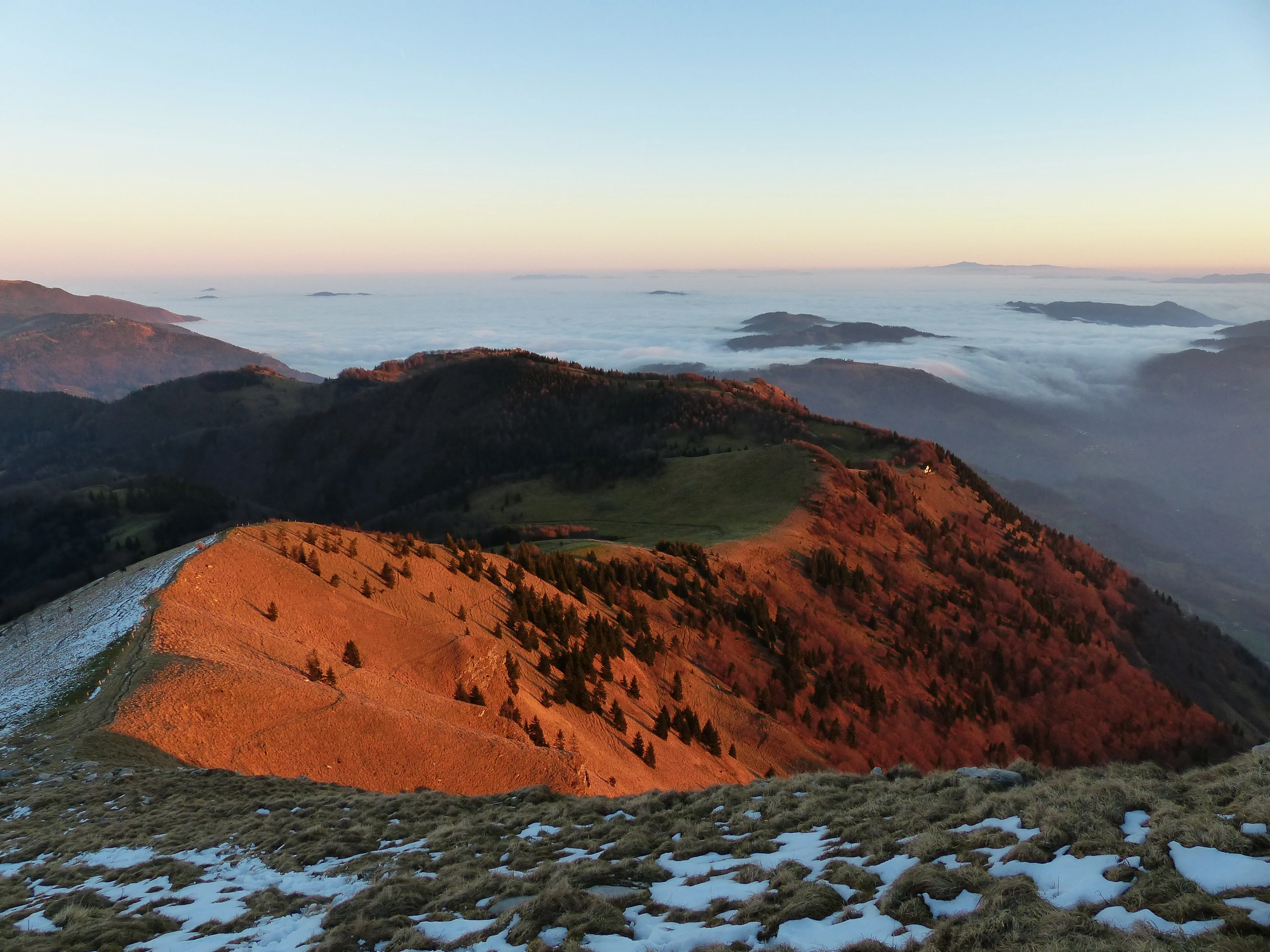 Sunset over a tsunami of clouds - Slovenia