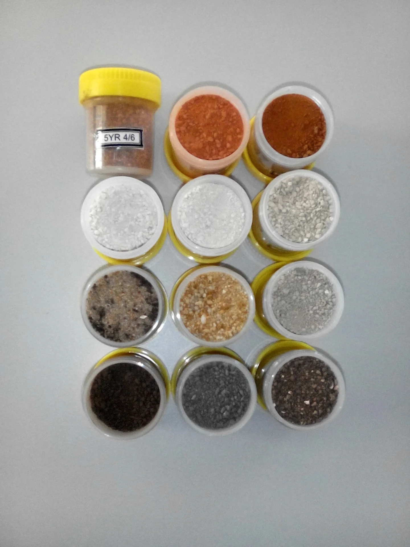 Some soil colors in the province of Seville