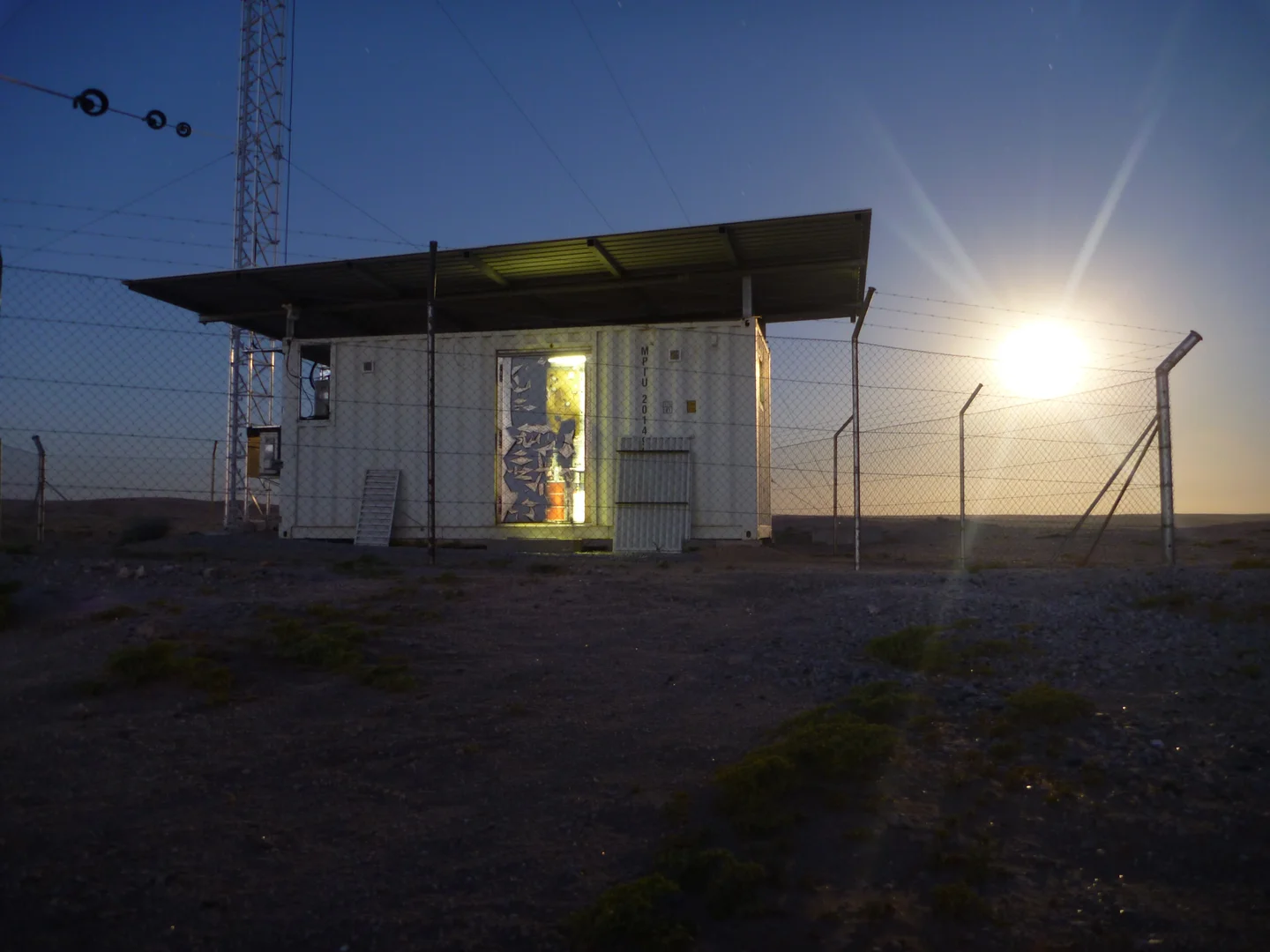 Two suns in the desert
