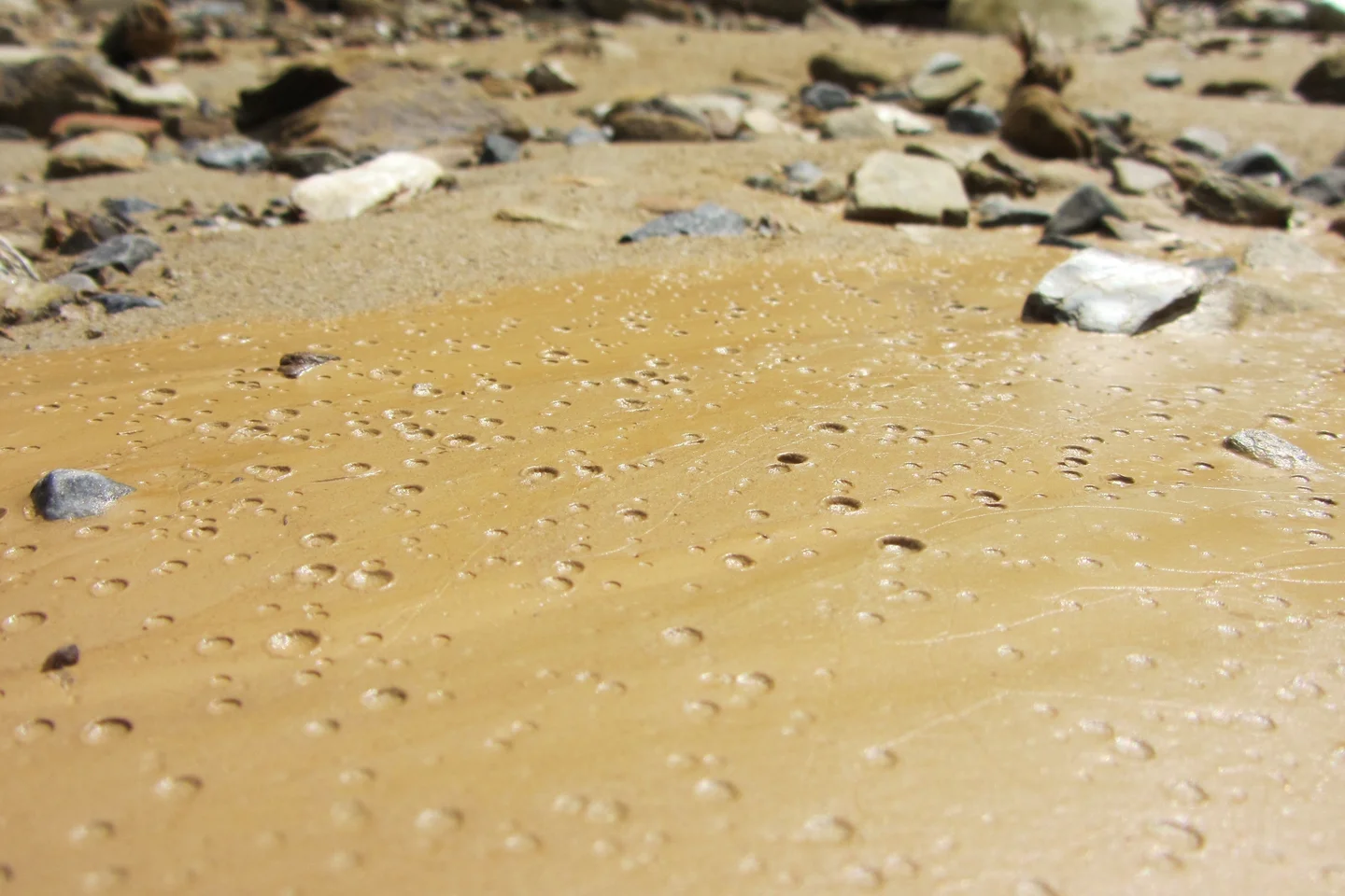 Raindrop imprints