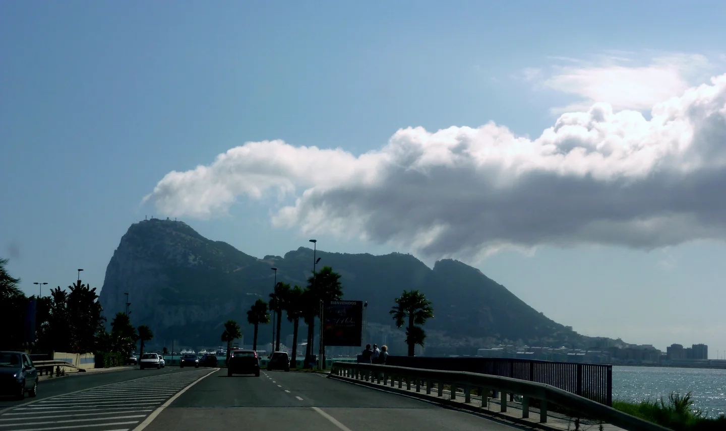 Orographic cloud at the Rock of Gibraltar