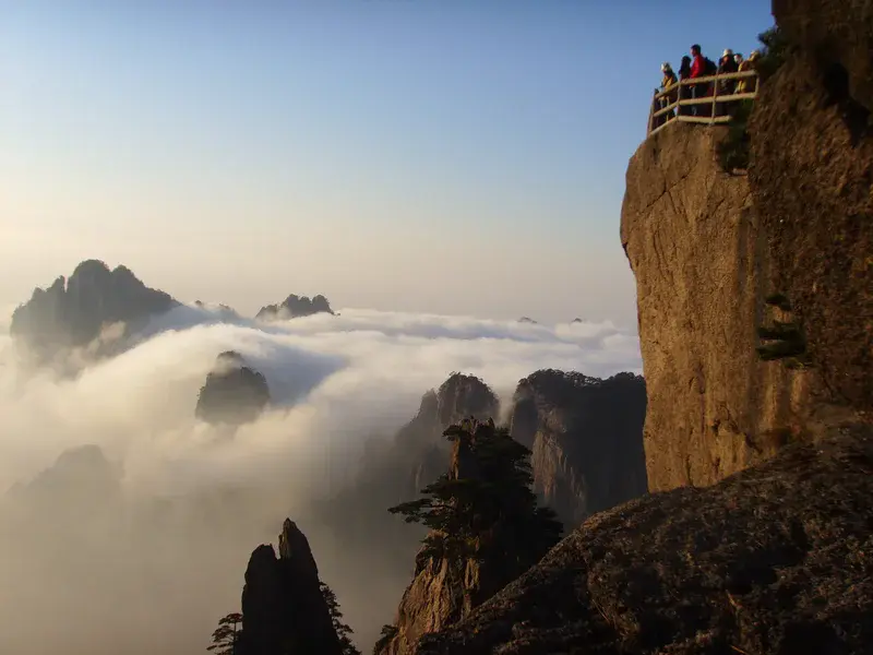 Sea of clouds on the top of Mount Huang