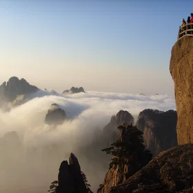 Sea of clouds on the top of Mount Huang